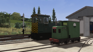 Diesels outside Llanuwchllyn locomotive shed