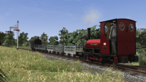 Maid Marian with a freight train at Llangower